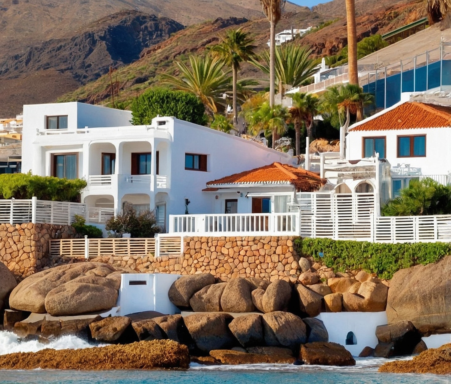 Piscina en casa de Tenerife.